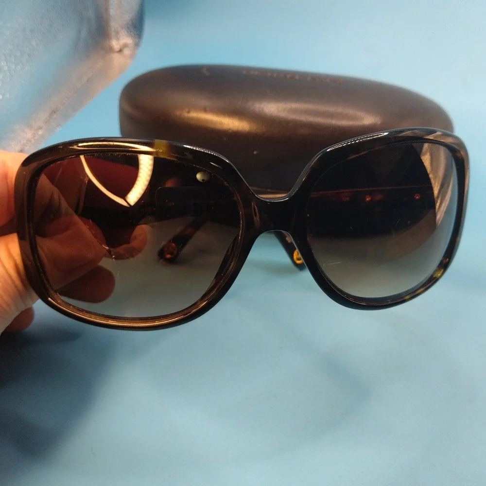 Michael Kors Sunglasses Womens Oversized Square Tortoise Gold Tone M2045S Case